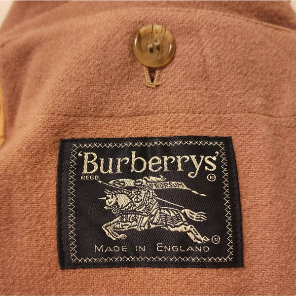 Vintage Burberry Classic Trench Coat Nova Check Lining, Wool Liner & Wool Collar Burberry 