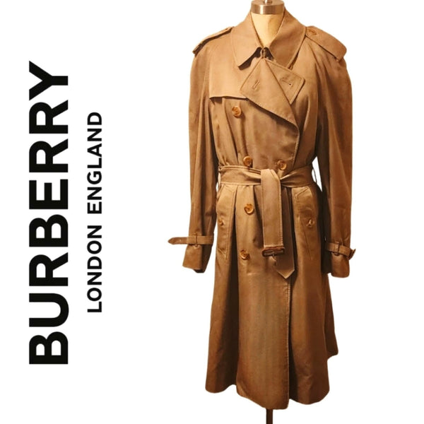 Vintage Unisex Burberry Trench Coat with Zip Out Nova Check Wool Lining, 52R/3X Pre-loved Vintage Burberry 