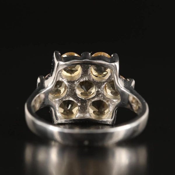 Sterling Silver Citrine 6.0 Gemstone Ring Rings Upcycled Gemz 