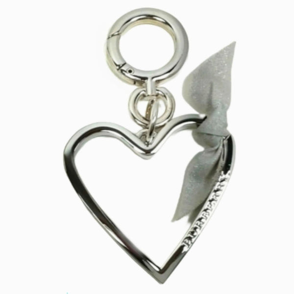Burberry Bag Charm/Key Ring Zamak Heart Design Bijou Sac in Silver Pre-loved Burberry 