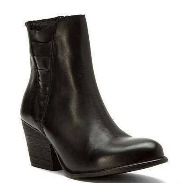NWT Hardy $350 Luxurious Black Leather Ankle Boot w/Block Heel, Size 6 Hardy 