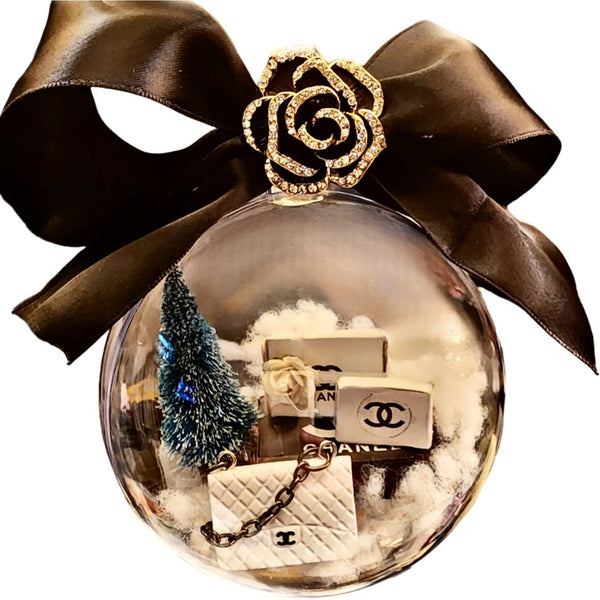 Designer Inspired Diorama Ball Ornament! Ornaments Upcycled Gemz 