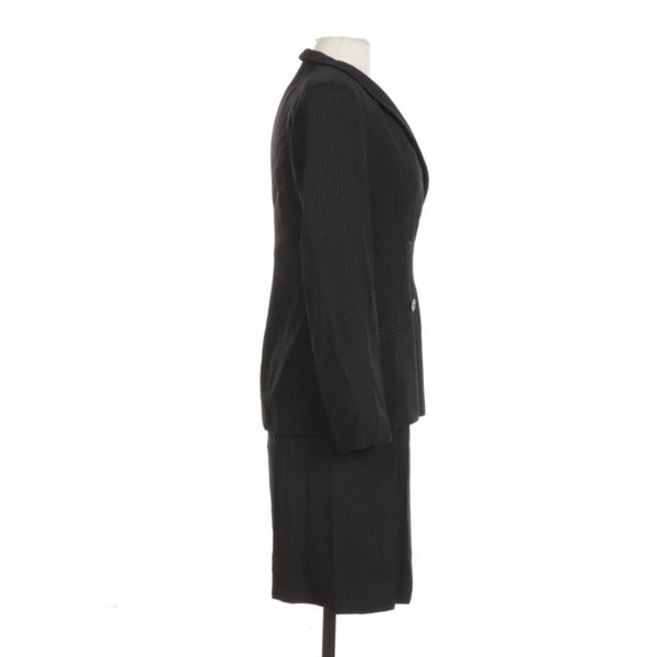 Giorgio Armani Wool and Silk Pinstripe Double Breasted Skirt Suit Giorgio Armani 