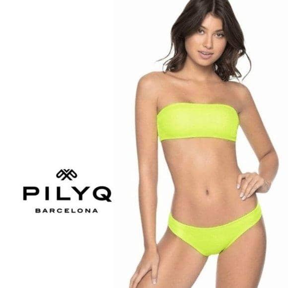 PQ / PILYQ Pineapple Reef Bandeau Cheeky Bikini Swimwear PILYQ 