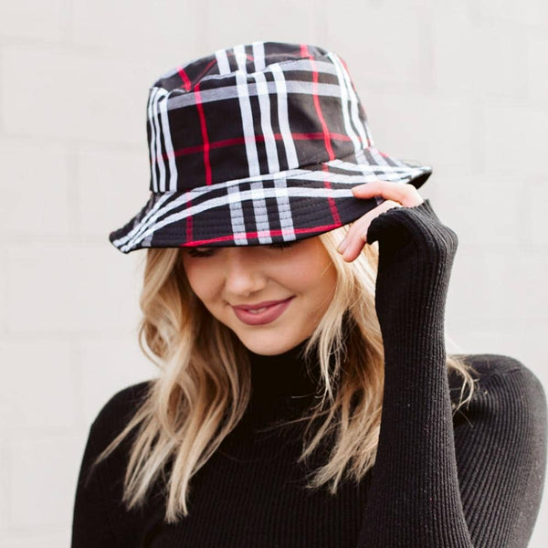 Bri Bucket Hat - Plaid Accessories Glam Girl Fashion 