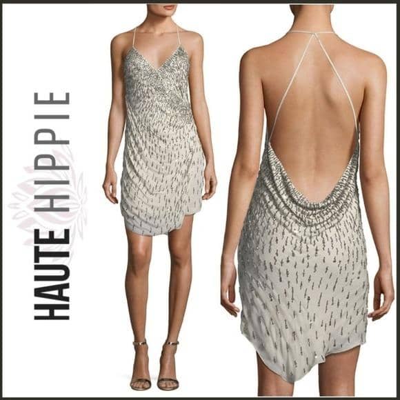 HAUTE HIPPIE Beaded Criminal Love Gown Dress Haute Hippie 