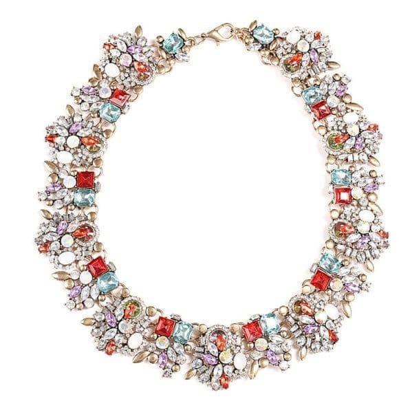 EYE CANDY Faceted Glass Crystal Chunky Necklace Necklace Eye Candy 