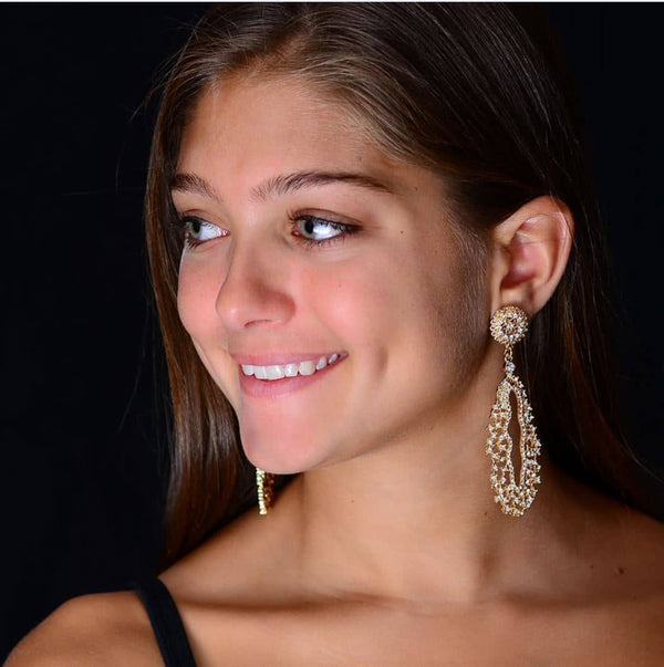 AMRITA SINGH Iris Long Austrian Crystal Earrings Jewelry Amrita Singh 