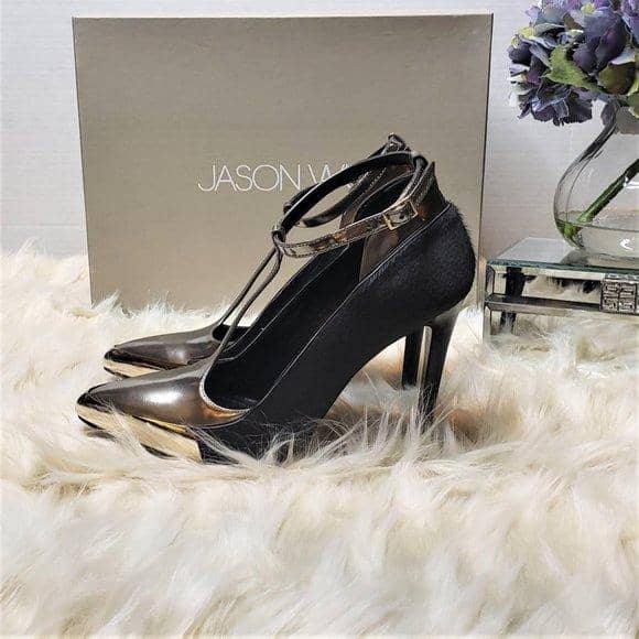 JASON WU Hair-On-Hide Silver Metallic Stiletto Shoes Jason Wu 