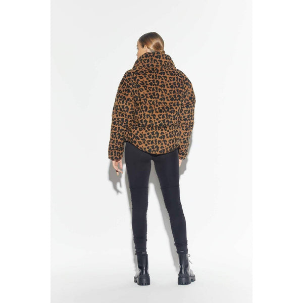 APPARIS Paula Faux Wool Leopard Puffer Jacket Coats Apparis 