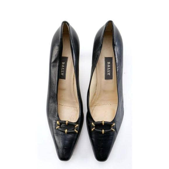 BALLY Kaye Leather Pump in Black Shoes Bally 