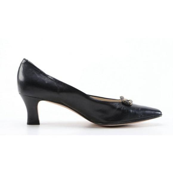 BALLY Kaye Leather Pump in Black Shoes Bally 